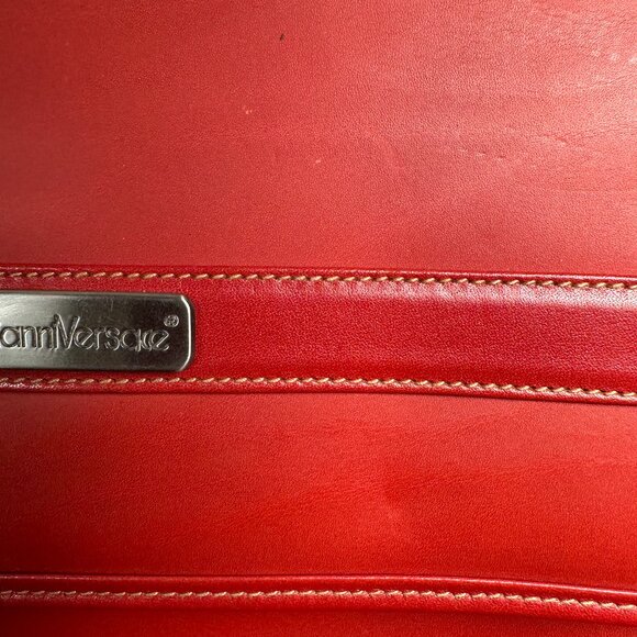 NEW Vintage Gianni Versace Genuine Leather Messenger Bag - Picture 4 of 14